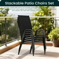 thumbnail image 2 of NAPWANT Patio Dining Chairs Set of 4 - All-Weather Stackable Outdoor Furniture for Lawn, Garden, Poolside, Black, 2 of 6