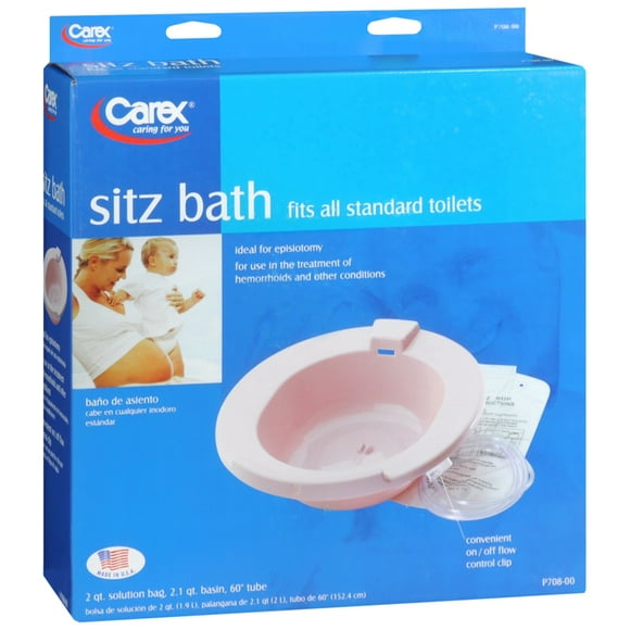 Carex Sitz Bath, Over-the-Toilet Perineal Soaking Bath, for Hemorrhoidal Relief, Ideal for Post-Episiotomy Patients