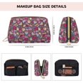 thumbnail image 5 of Naloa Doodles Wedding Leather Makeup Bag for Purse Travel, Portable Small Cosmetic Organizer for Women and Girls, Make up Bag with Zipper, 5 of 8