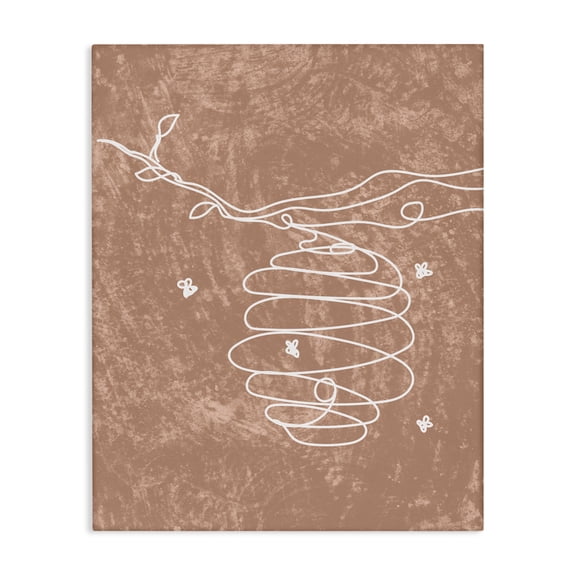 Stupell Industries Contemporary Beehive Line Doodle Canvas Art, 16 x 20, by Lil' Rue