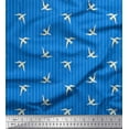 thumbnail image 1 of Soimoi Viscose Chiffon Fabric Stripe & Stork Bird Fabric Prints By Yard 42 Inch Wide, 1 of 1