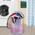 thumbnail image 5 of 50L Extra Large Popup Hamper Collapsible Laundry Basket With Zippered Lid 15.7x18.5in Dusty Purple, 5 of 7