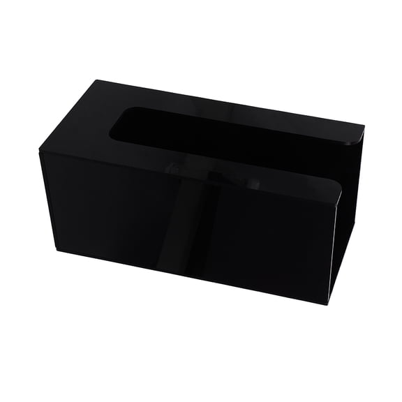 HEALEEP Black Acrylic Paper Cup and Lid Organizer for Countertop, Holder for Home, Office, Kitchen, 8.5 x 5.5 x 4.5 Inches