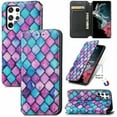 thumbnail image 1 of Compatible with Samsung Galaxy S23 Ultra 5G Wallet Case,Premium Leather Flip Wallet Case with Card Slots Kickstand Magnetic Buckle Shockproof Protective Cover for Galaxy S23 Ultra, 1 of 5