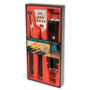 Charcoal Companion CC1005 Perfect Chef Barbecue Tool Set with Black Handle, 4 Piece