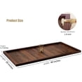 thumbnail image 2 of ZXNYH 40 x 20 Inches Extra Large Extra Long Rectangle Black Walnut Wood Ottoman Tray, Serve Tea, Coffee Classic Wooden Decorative Walnut Serving Tray, 2 of 5