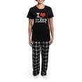 thumbnail image 4 of CafePress - I Love To Sleep Women's Dark Pajamas - Women's Short Sleeve Print T-Shirt and Pants Dark Cotton Pajama Set, 4 of 7