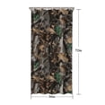 thumbnail image 5 of Brown Green Camo Leaves Branches Pattern Shower Curtain 36"x72" ,Bathroom Decorative Shower Curtains Set with 12 Hooks,Modern Waterproof Washable Shower Curtain, 5 of 6