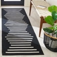 thumbnail image 2 of SAFAVIEH Montauk Amadine Striped Cotton Area Rug, Black/Ivory, 3' x 5', 2 of 9