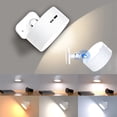 thumbnail image 2 of Naiovety Aplique de pared con pilas de fácil instalación con apliques recargables decorativos teledirigidos Iluminación y accesorios blanco 1 lámpara, 2 of 6