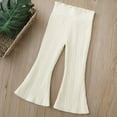 thumbnail image 2 of Cute Clothes for Girls Girls Pants Girls Knit Pants High Waist Flare Leg Winter Warm Casual Trousers For Toddler Kids Age 2 8 Korean Style Comfortable Stretchy Soft Everyday Outfit, 2 of 4
