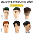 thumbnail image 4 of Modelo de cabeza de peluquería para hombres, modelo de barba, la cabeza se puede permanente y teñir para practicar el modelo de cabeza de barba de cabello real completo, cabeza de muñeca de barbería, 4 of 4