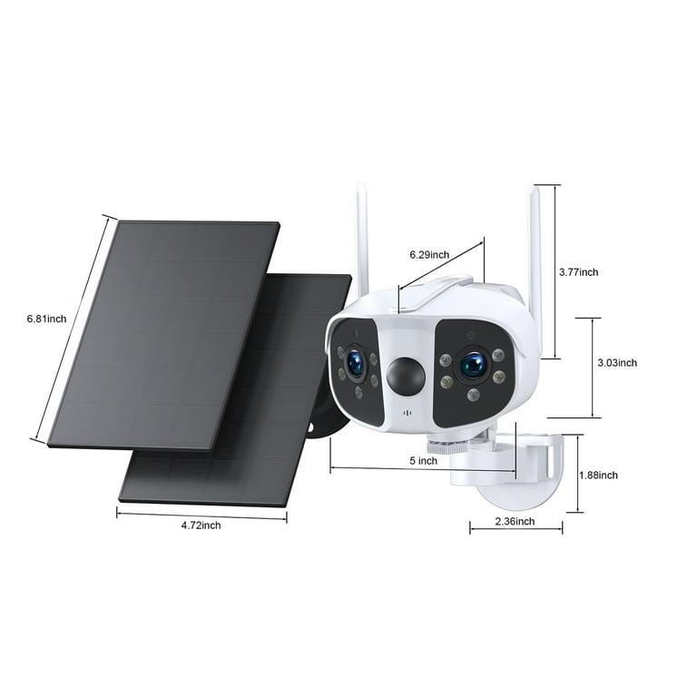 HD 4K Dual Lens Wifi Camera Wireless 2-way Voice Security Camera IR Night  Vision