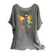 thumbnail image 1 of Vestidos Casuales Para Mujer, Blusas De Mujer De Moda Camisetas estampadas de moda para mujer, blusas casuales de lino holgadas de manga corta con cuello redondo y raglán, 1 of 7