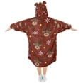 thumbnail image 2 of BZSMCE Wearable Blanket Hoodie Fashion Reindeer Snowflake Charm Home Wear, 2 of 7