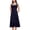 Navy, variant on Women's A-Line Cocktail Dress, Sexy Criss Cross Backless Party Dresses, Flattering Ruched Waist French Square Neck Summer Wedding Guest Midi Gown