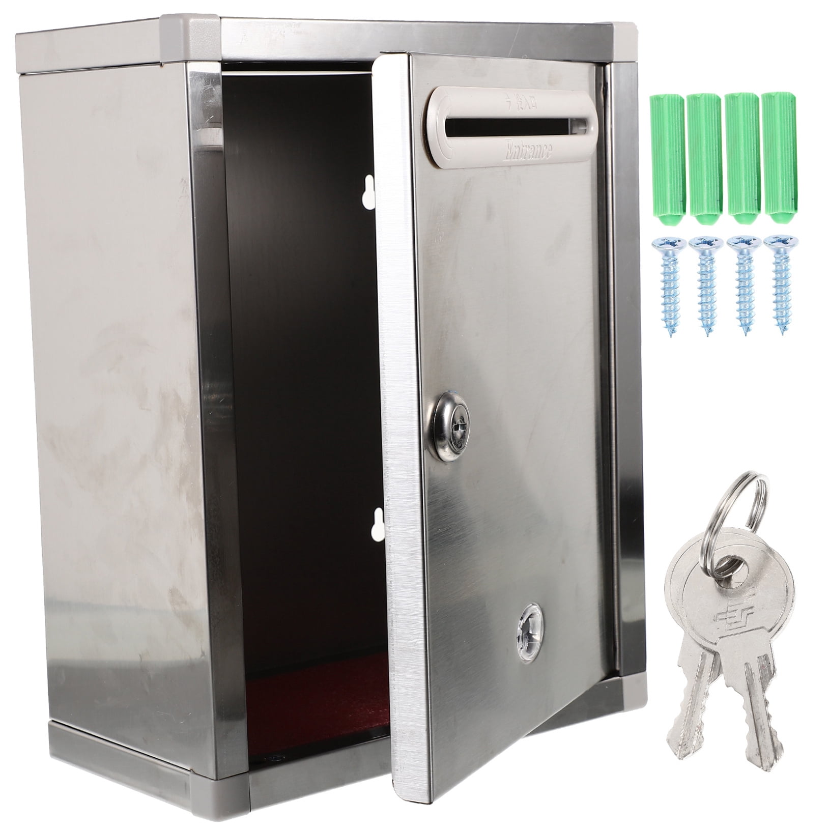 Mailbox Mailboxes Exterior Mounted Office Silver