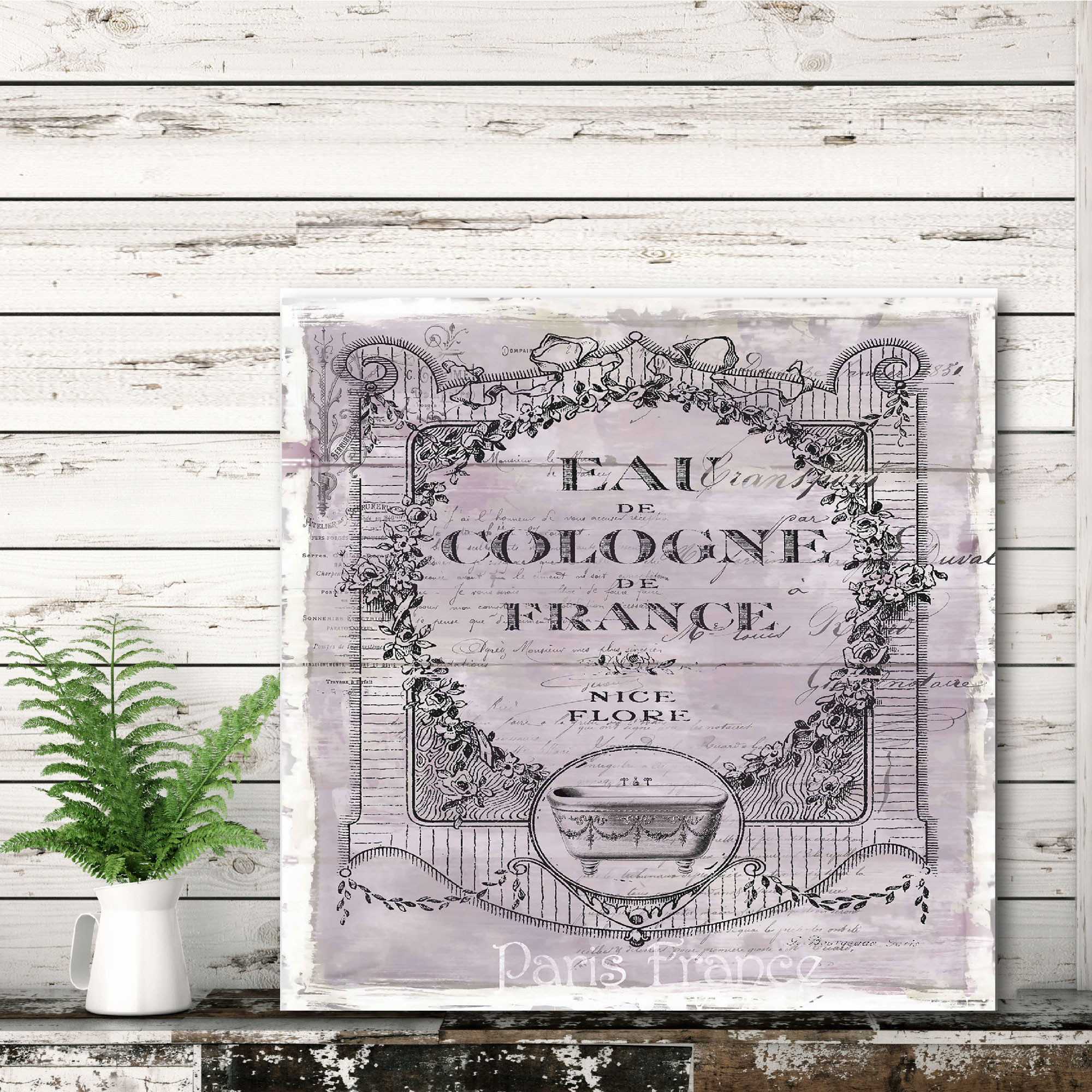 French Bath I Gallery-Wrapped Canvas Wall Art, 16x16