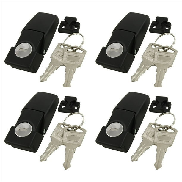 4X Cerradura Cerrojo de Broche de Conmutacion de Seguridad de Gabinete DK604 Dos Llaves