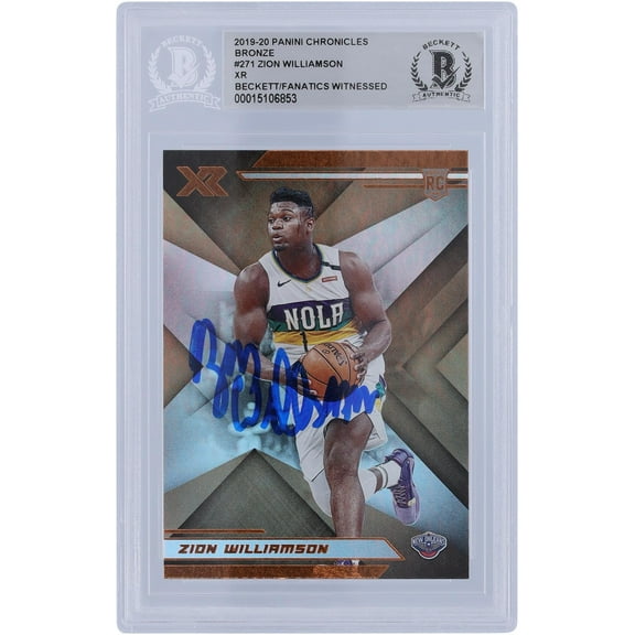 Zion Williamson New Orleans Pelicans Autographed 2019-20 Panini Chronicles XR Bronze #271 Beckett Fanatics Witnessed Authenticated Rookie Card - Fanatics Authentic Certified