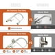 thumbnail image 3 of Batidora de cocina de acero inoxidable 360º Giro flexible Mezclador fregadero de cocina Extraíble Grifo Grifo mezclador comercial con dos mangueras con acero inoxidable, 3 of 9