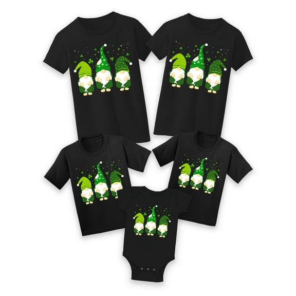 St Patrick's Shirts for Family - Funny Paddys Gnomes Tshirt for Men Women - Matching Kid Toddler Baby Mom Dad