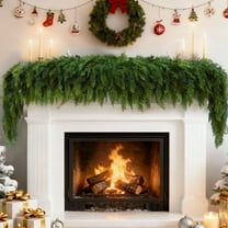 Inadays 6 Ft Christmas Garlands Norfolk Pine Garland Real Touch Artificial Faux Greenery Garland Xmas Decorations Holiday Indoor Outdoor Decor for Table Mantel Porch Wall