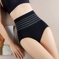 thumbnail image 2 of Aayomet Femmes Strings Ventre Rayures Bosse Couleur Lifting Fesses Formant Culottes (Noir, M), 2 of 2