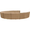 thumbnail image 5 of Maklaine Modern / Contemporary Camel Velvet 10pc. Modular Sectional, 5 of 10