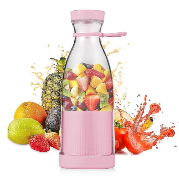 Portable Mini Electric Blender 300ml Juicer Cup 6 Blades For Smoothie Milkshake Juice Baby Food Built-in Rechargeable Battery For Travel Sports Kitche