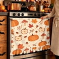thumbnail image 2 of Farmhouse Oven Skirt Curtain, Cotton‑Blend Fall Pumpkin Mushroom Stove Curtain, Self‑Adhesive Oven Curtain Skirt 30 x 25.2 Inch, 2 of 9