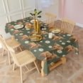 thumbnail image 3 of Green Highland Cow Daisy Pattern Rectangle Tablecloth 60"x102",Waterproof Polyester Rectangle Table Cloth, Wipeable Spillproof Polyester Tablecloth for Dining, Camping, Indoor and Outdoor, 3 of 6