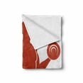 thumbnail image 2 of Fitness Soft Flannel Fleece Blanket, Muscled Man and Woman Silhouettes Holding Dumbbells Gym Health Strength Activity, Cozy Plush for Indoor and Outdoor Use, 60" x 80", Orange White, by Ambesonne, 2 of 6