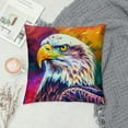 thumbnail image 2 of Orinice Eagle Graphic Decorative Throw Pillow Cover for Home Couch Living Room Bed Sofa Car Bedroom, Durable Cotton Linen Fabric, Indoor Outdoor Decoration, 1PC 22x22in, 2 of 5