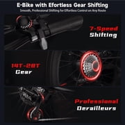 iSinwheel 500W Electric Bike Adult,26 Mountain Bicycle Professional ,Front Dual Shock Absorption Ebike,Up 20MPH,35 Miles,36V 10.4AH NonRemovable Battery