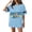 Light Blue Short Sleeve, variant on Usa Soccer Jersey for Women Crew Neck Football Vocation Shirts Short Sleeve Basic National Emblem Detail 2026 Shirt Spain Brazil Argentina France Germany Portugal Navy 2XL