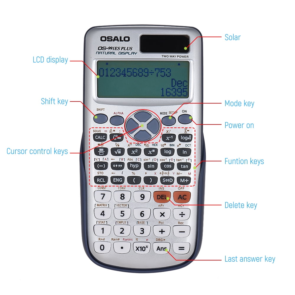 Калькулятора cs. Возможности калькулятор FX 991es Plus. Инженерный калькулятор OSALO.