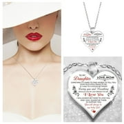 PSEURRLT Valentines Day Gifts Sterling Silver Necklace Pendant Necklace Motivational Jewelry for Birthday Love Gift