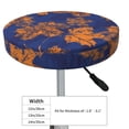 thumbnail image 4 of Daiia Golden Maple on Navy Blue Stool Covers Round,Round Bar Stool Covers Waterproof Bar Chair Covers Washable Stool Cushion Slipcover for 12-14 Inch Chair-14 inch, 4 of 7