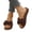 Coffee, variant on Women’s Bow Knot Suede Wedge Slide Sandals, Open Toe Comfort Slippers, Lightweight Summer Footwear, Casual & Everyday Wear, Ginger, 38