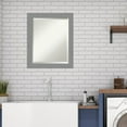 thumbnail image 6 of Dove Greywash Narrow Beveled Wood Bathroom Wall Mirror, 6 of 11