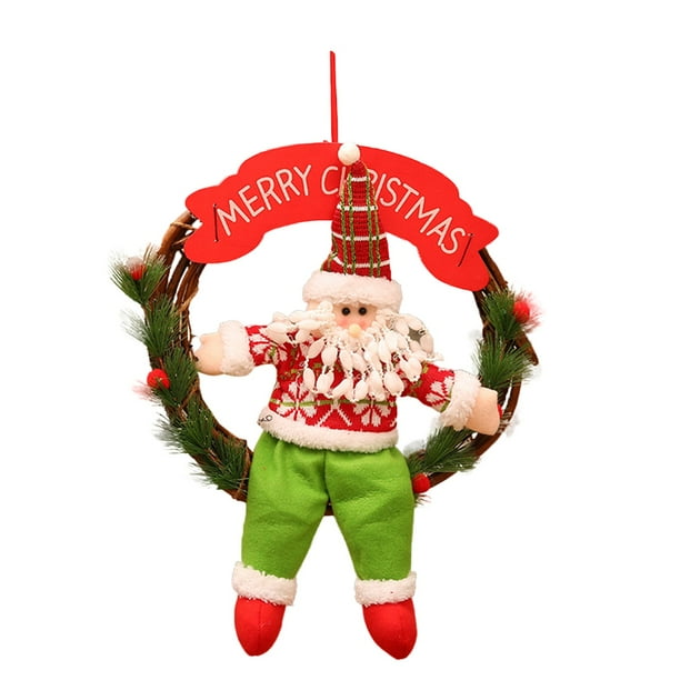 Jpgif Wooden Teether Christmas Wreath Rattan Wreaths Christmas Door Decorations Walmart Com Walmart Com