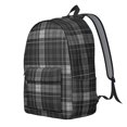 thumbnail image 2 of Black and White Checkered Pattern Backpack for School, Cute School Bag with Adjustable Shoulder Straps and Padded Back, 15.7"x11.8"x5.5", 2 of 5