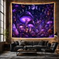 thumbnail image 6 of Moon Stars Forest with Rich Glowing Mushroom Broad, Mystical Fantasy for Space Lovers, Galaxy Room Decor, Mother'S Day Gift, Tapestry Wall Hanging for Bedroom and Dorm, 6 of 7