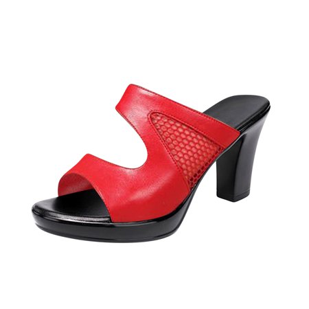 

Stamzod Women Sandals Block Heel Sandals Outdoor Slippers Outdoor Summer Open Toe Elegant Casual Sandals Clearance