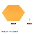 thumbnail image 3 of Unique Bargains Tuiles de Panneau d'Affichage Hexagonales Autocollantes en Feutre pour Mur, Épingles Poussoirs, Jaune, Lot de 4, 3 of 5