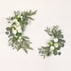 thumbnail image 2 of Arco de flores para boda, guirnalda de flores artificiales rústicas para dintel, hojas verdes, rosas, peonías, girasoles, corona para puerta, decoración del hogar, 2 of 6
