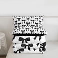 thumbnail image 5 of jejeloiu Black Lovely Bow Full Size Comforter Sets,Cute Cartoon Bowtie Bedding Sets For Girls Reversible 3pcs, 5 of 8