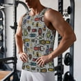 thumbnail image 5 of Cauagu Bright Insects Print Men's Sleeveless Muscle Shirts,Tank Tops Quick Dry Workout Tank Top Gym Muscle Tee Fitness Bodybuilding T Shirt for Men-4X-Large, 5 of 7