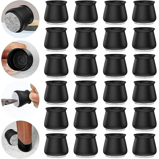 Protectores de patas de silla, 24 piezas para suelos de madera. Pata de silla de silicona esquí esquí Gafas de esquí